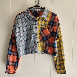 ‼️ 3/$10 ‼️ Better Be Multicolor Plaid Crop Top